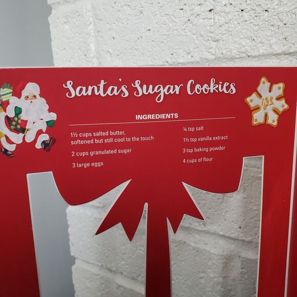 Christmas Cookie Story Book Box 12 Metal Cookie Cutter Set Recipe Sealed New - Picture 5 of 8